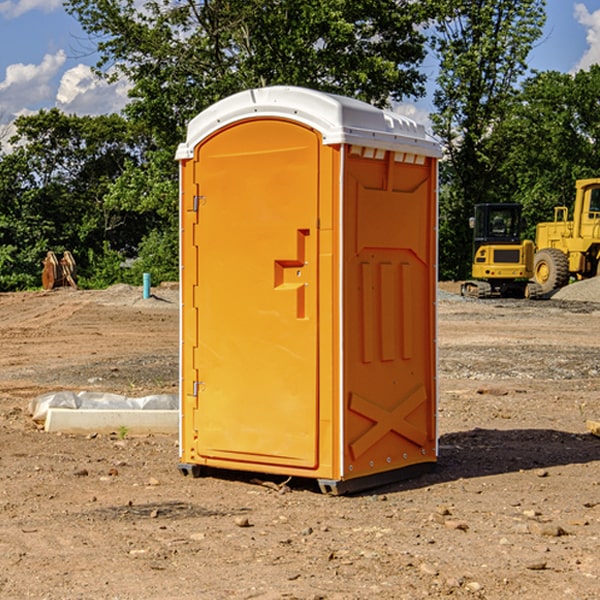 how often are the porta potties cleaned and serviced during a rental period in Biglick